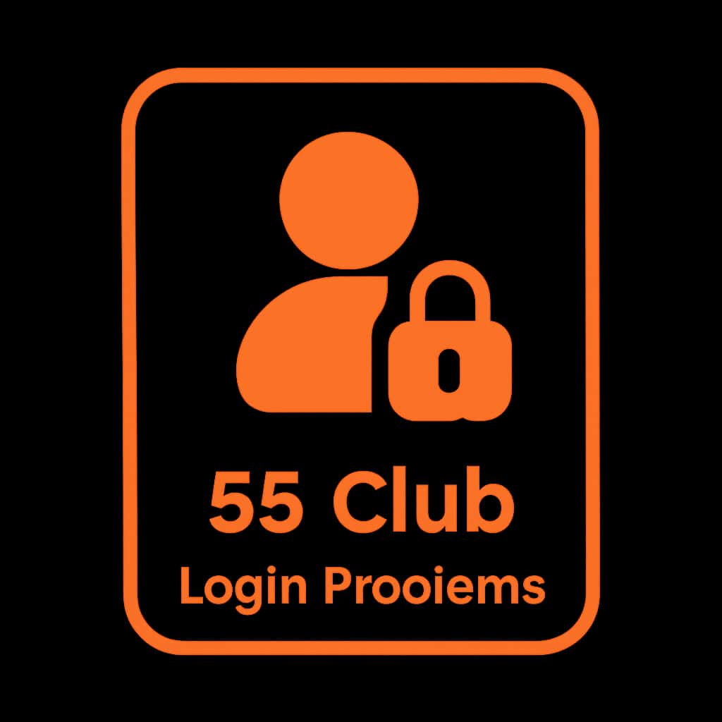 An icon representing assistance for 55 Club Login Problems.