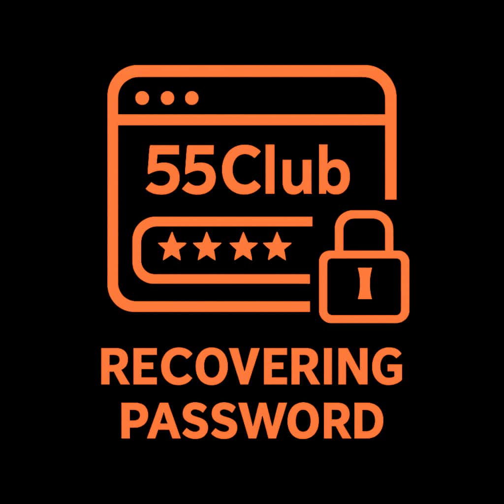 An icon representing password recovery for 55 Club.